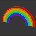 Colorful Rainbow Shaped Decorative Ornament Set for Home Decor with Reflection