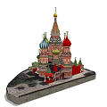 Historic Ancient Architecture With Colorful Domes Golden Spires And Red Brick Walls