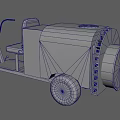 Three Wheeled Electric Vehicle With Bright Green Tank And Seat