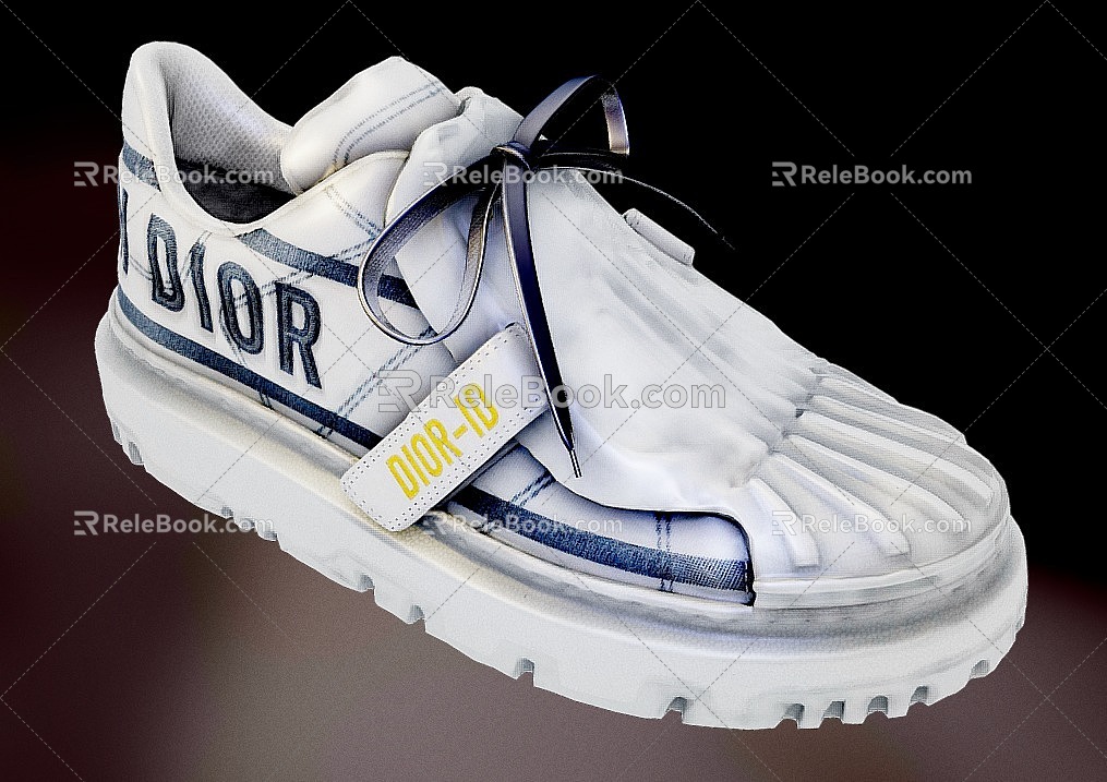 shoes sneaker sneakers board shoes dior 3d model