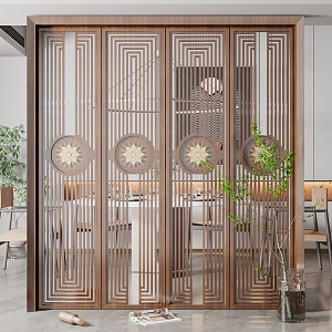 New Chinese-style partition screen partition 3d model