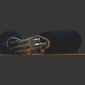 Hand Grippers Sports Equipment With Black Handles Metal Spring On Training Mat