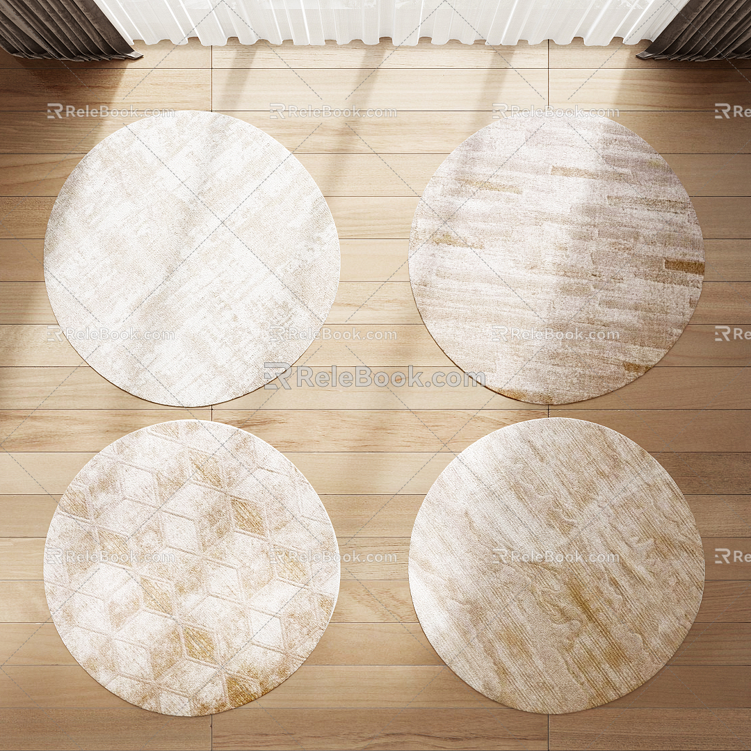 Modern Round Carpet Simple Carpet 3d model