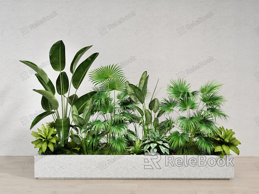 Modern plant plant pile plant combination plant landscaping flower pond flower bed model