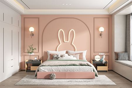 Modern Children's Room Girls Children's Room 3d model