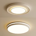 Modern Minimalist White Round Ceiling Light With LED Soft Bright Illumination 3d model