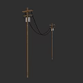 Wooden Utility Poles With Overhead Power Lines And Insulators