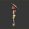 Game Movie Character With Red Wide Brimmed Hat Green Eyes And Cow Patterned Pants