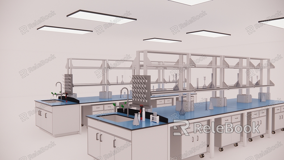 Modern laboratory table laboratory central console model