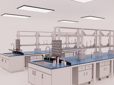 Modern laboratory table laboratory central console model