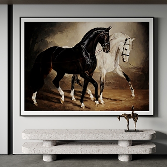 Modern Animal Painting Decorative Painting 3d model