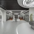Modern Clothing Store Interior With Open Layout Metallic Racks And Glass Displays