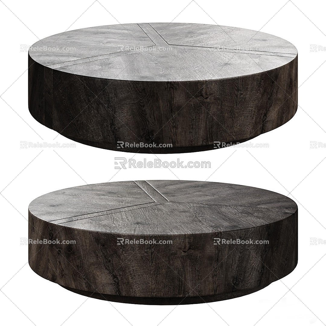 Coffee table solid wood coffee table coffee table combination living room coffee table 3d model