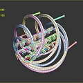Transparent Plastic Circular Loop Structure With Multiple Connectors And Tubes