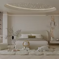 Minimalist Kids Room Interior With Starry Ceiling Lion Stuffed Toy White Furniture And Soft Rug
