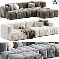 Julia Suede Soft Sofa Casabes Pace 3d model