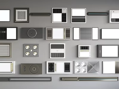 Various Modern Vent Covers And Switch Plates For Home Renovation Projects 3d model