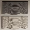 Gray And Beige Fabric Roman Blinds With Pleated Design For Home Interior Window Decoration