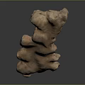 Wooden Stone Decorative Piece With Natural Texture Irregular Shape And Rough Surface