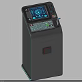 Public Facility Self Service Terminal With Display Screen Keypad And Control Lever