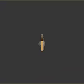 Futuristic Golden Orange Rifle with Green Indicators and Metallic Design Features