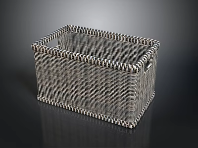 Small Animal Woven Basket With Handle For Home Storage And Organizing 3d model