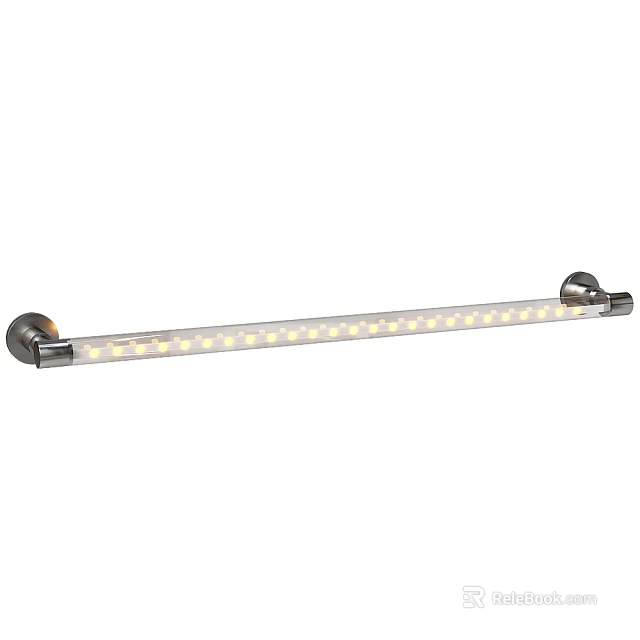 Modern Linear LED Wall Light With Metal Construction And Decorative Illumination 3d model 
