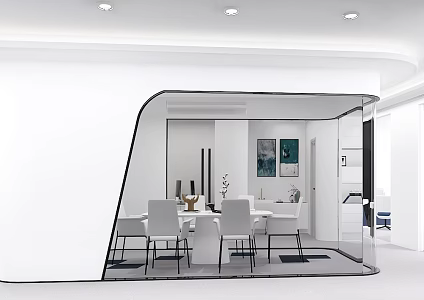 Modern Meeting Room Simple Office 3d model