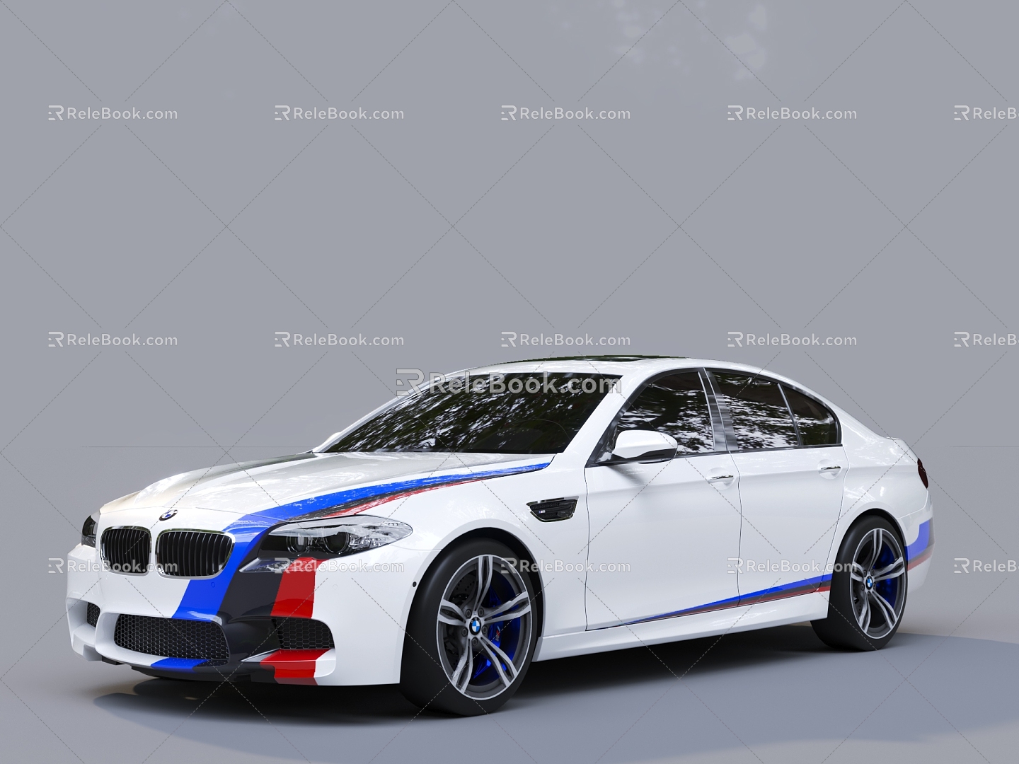 Hyundai White BMW Car Sedan 3d model