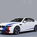 Hyundai White BMW Car Sedan 3d model