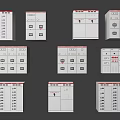 Public Facility Electrical Distribution Boxes With Different Designs And Safety Features 3d model
