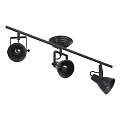 Modern Black Track Spotlights With Three Adjustable Heads For Home Interior Lighting Design 3d model