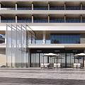 Modern Hotel Building Simple Multi-storey Hotel Apartment Building 3d model
