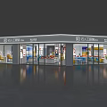 Elegant Retail Store Interior Design With Display Counters Products And Ceiling Lighting