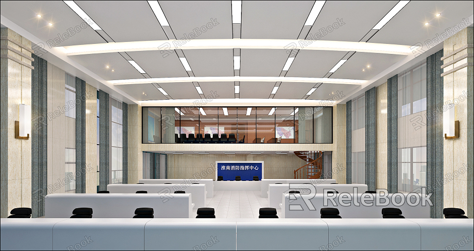 Modern Conference Hall Report Hall Conference Room Command Center model