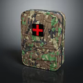 Camouflage Tactical Bag With Red Cross Symbol For Emergency Use