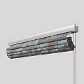 Elegant Roman Blinds In Blue Green Brown Fabric With Stylish Floral Patterns
