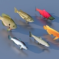 goldfish ornamental fish pet fish koi carp 3d model