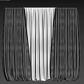 Elegant Modern Grey Textured Curtains With White Sheer Layered For Home Window