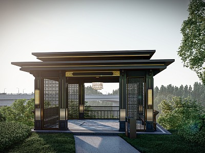 new chinese style pavilion residential area pavilion model