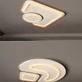 Modern Curved Ceiling Light With Soft Glow For Home Interior Decor 3d model