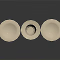 Everyday Household Tableware Including Stacked Plates A Cup With Saucer And Two Separate Plates