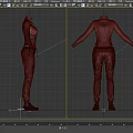 Black Clothing Set With Unique Top Design Tight Pants And Casual Shoes