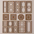 new chinese style openwork window openwork window retro window openwork window 3d model