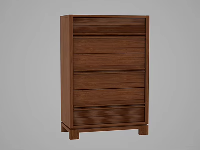 Modern Wooden Chest of Drawers with Multiple Storage Drawers and Solid Support Legs 3d model