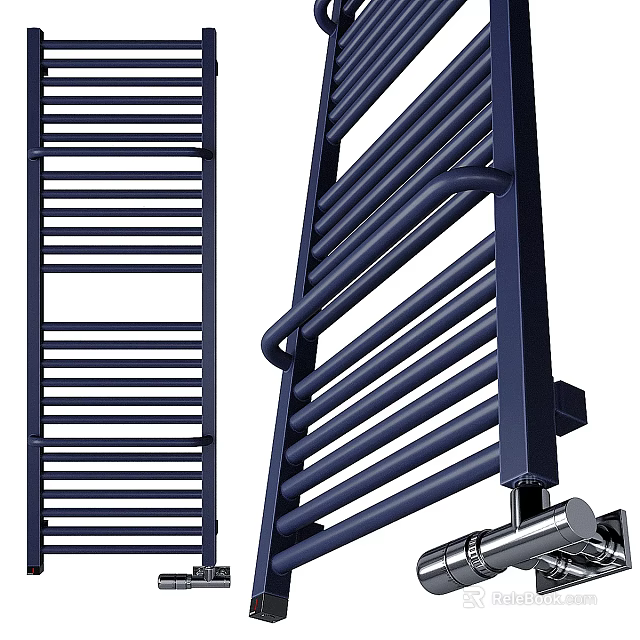 Modern Metal Bathroom Storage Rack With Multi Tier Shelves For Towel Organization 3d model 