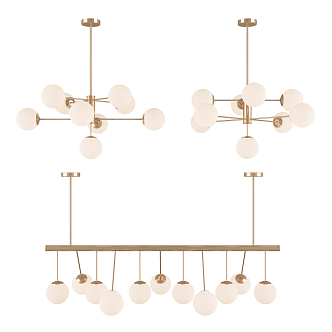 Modern special-shaped chandelier 3d model