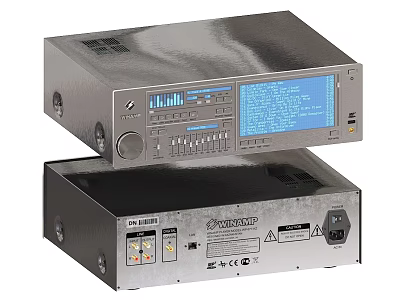 Pioneer DV888 Silver Entertainment Electronics With Display Screen And Control Buttons 3d model