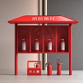 Fire hydrant fire extinguisher fire hydrant safety exit alarm fire emergency lighting 3d model