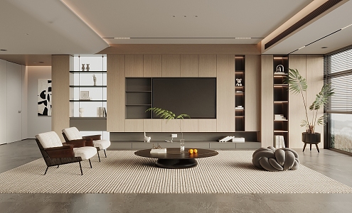 modern living room 3d model